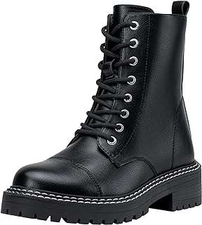 cheap black combat boots women